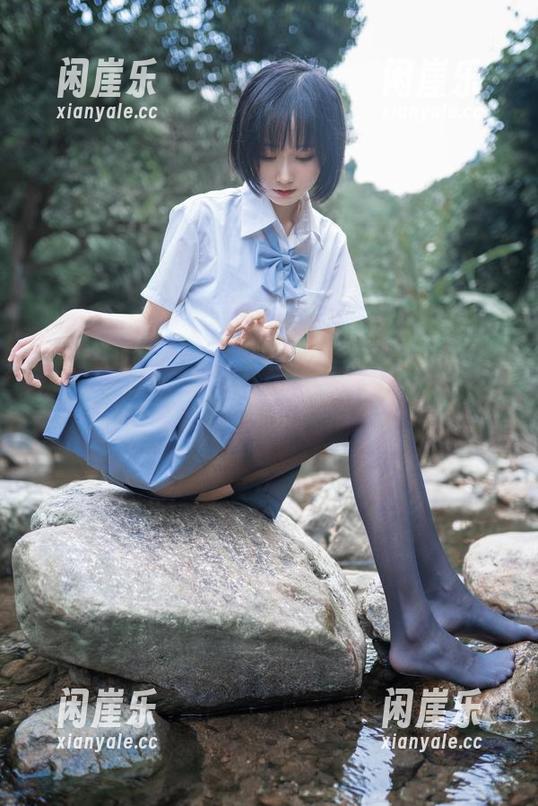 唯美的网袜，全套外出，木棉棉OwO我见了真想给你送咖啡！