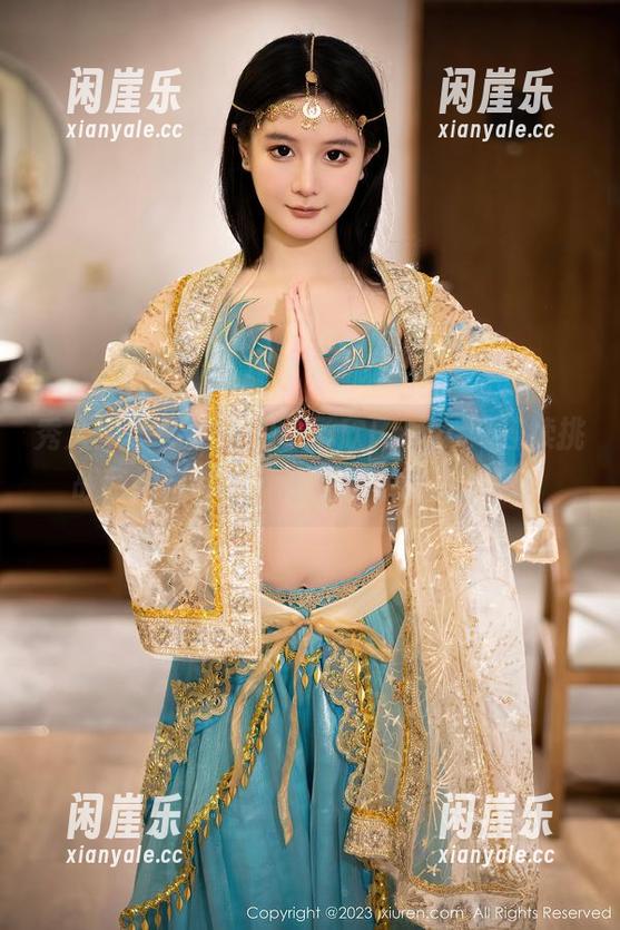 秀人网 - 图片中的林子欣Freya：连续挑战我的自制力，连衣裙太诱惑了吧！